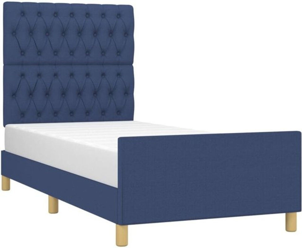 Polsterbett Vidaxl aus Stoff und Holzwerkstoff in Blau, B/T/H: 100 x 200 cm - Bild 1