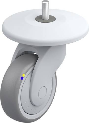 Blickle Kunststoff-Lenkrolle LWGXE-TPA 101XKF-11-ELS-AMGX125 in Silber/Grau mit 100 mm Rad-Durchmesser und 70 kg Tragfähigkeit - Bild 1
