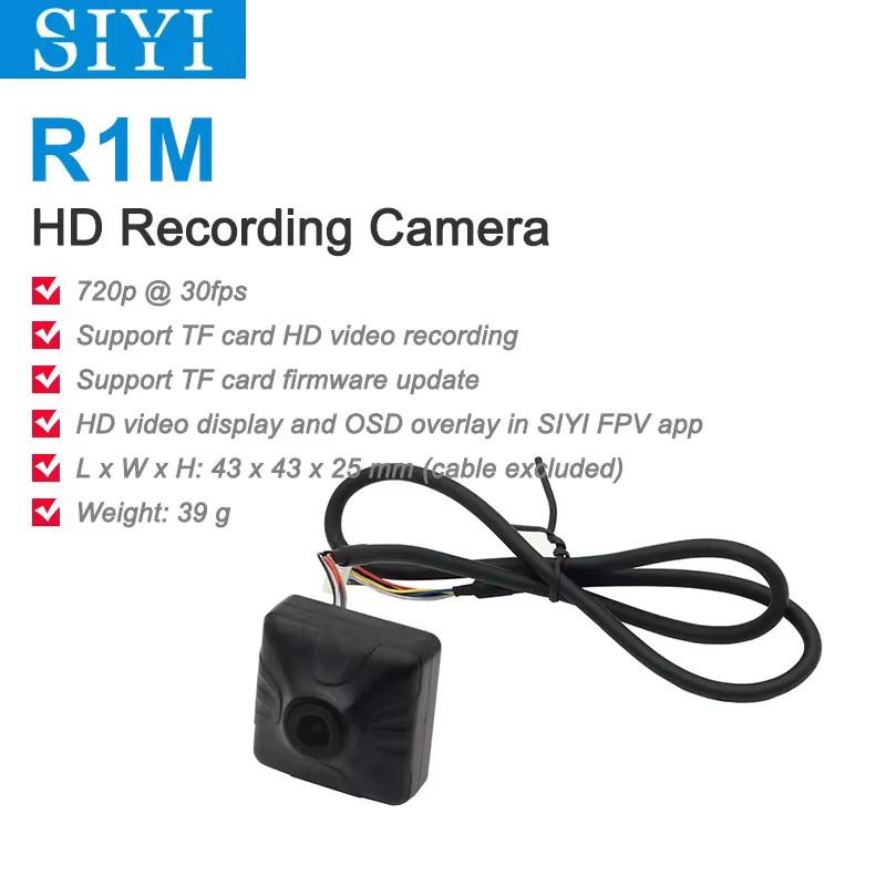 SIYI R1M FPV-Kamera mit Ethernet-Port, 1080p 30 fps IP-Kamera in Schwarz, kompatibel mit HM30 MK15 MK15E Air Unit - Bild 2