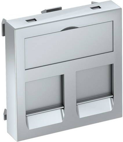 OBO Bettermann Abdeckung Datentechnikträger aus Aluminium in Silber, B: 4,5 cm, H: 4,5 cm, T: 0,9 cm - Bild 1