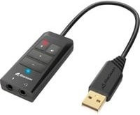 Sharkoon SB2 Soundkarte in Schwarz mit 3,5 mm Klinkenanschluss - Bild 1