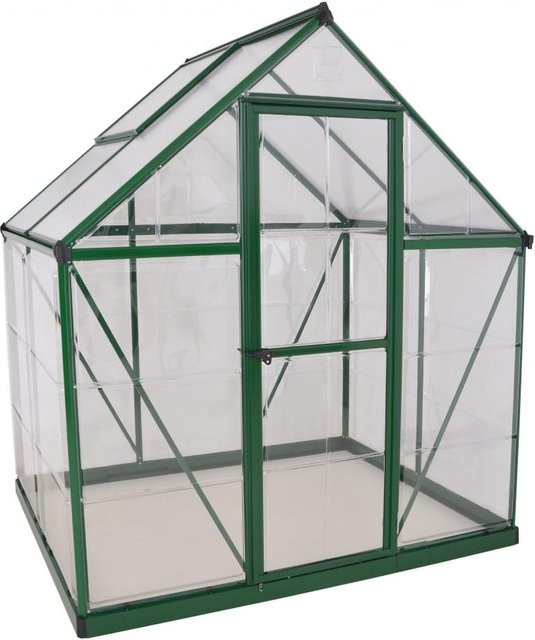 Palram Gewächshaus Hybrid Grün mit 4 Schwerlastregalen und Gewächshaus-Clips, B/T/H: 185 x 126 x 208 cm - Bild 1
