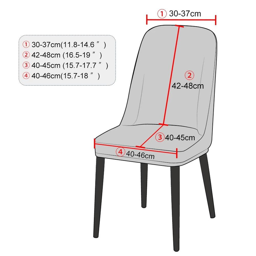 Jacquard Stuhlhussen von airldianer, elastischer und abnehmbarer Sesselbezug in einfarbigem Design für Wohnzimmer, Büro oder Bankette - Bild 3