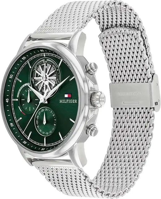 Tommy Hilfiger Armbanduhr, Quarz, Edelstahl, Grün, Herren - Bild 1