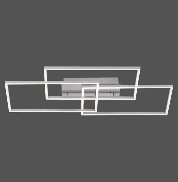 Just Light LED-Deckenleuchte Iven in Silber, dimmbar mit Fernbedienung, B: 82 cm, T: 50 cm, H: 3 cm - Bild 1