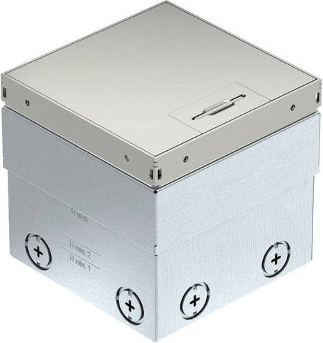 OBO Bettermann UDHOME2 GV Bodensteckdose in Silber - Bild 1