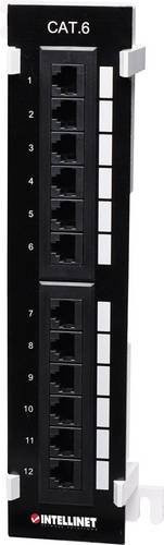 Intellinet 12 Port Netzwerk-Patchpanel CAT 6 Schwarz 1 HE - Bild 1