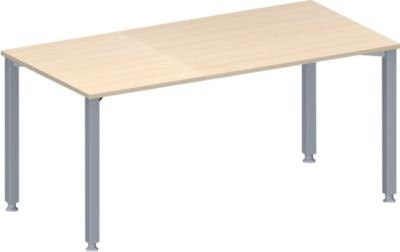 Schäfer Shop Genius Konferenztisch MODENA FLEX, Rechteck, Ahorn/weißaluminium, B: 160 cm, T: 80 cm, H: 72-84 cm