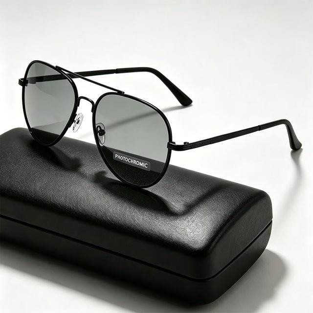 Bolgarenti 3025 Sonnenbrille Aviator, Vollrand, Metall, Schwarz, Unisex - Bild 1
