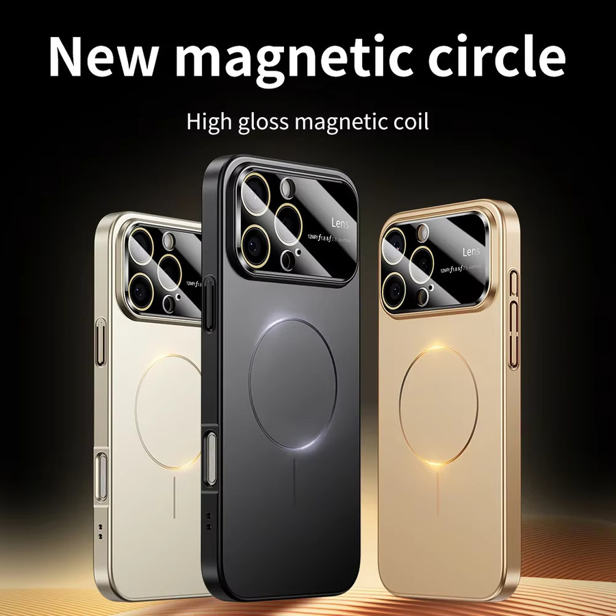 Magnetische Kameraschutz Hülle für iPhone mit MagSafe Kompatibilität von OLPAY in Schwarz oder Gold - Bild 3