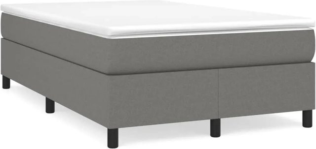 vidaXL Boxspringbett mit Matratze und Taschenfederkern in Grau, B/T/H: 120 x 200 x 35 cm - Bild 1