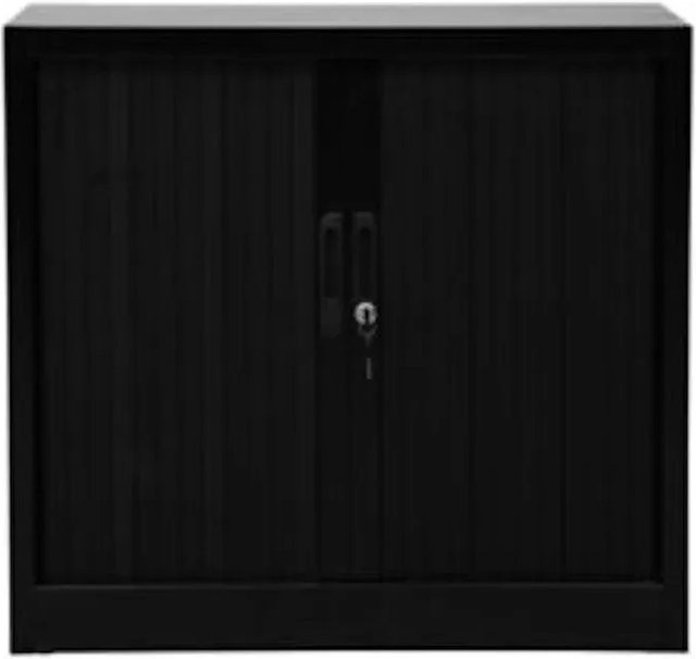 PROREGAL Rollladenschrank Weasel Schwarz aus Metall H x B x T: 75 x 80 x 46 cm - Bild 1