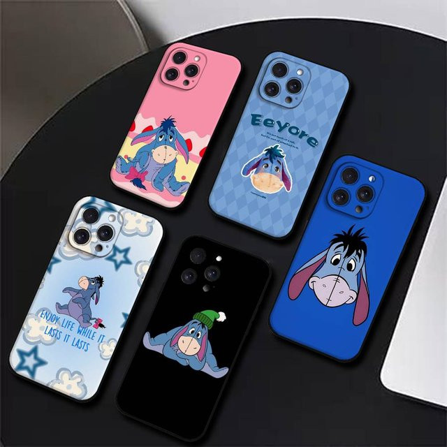 Mesuca Eeyore Donkey Handyhülle für iPhone 17 16 15 14 13 12 11 Pro Max Plus Mini aus weichem TPU - Bild 1