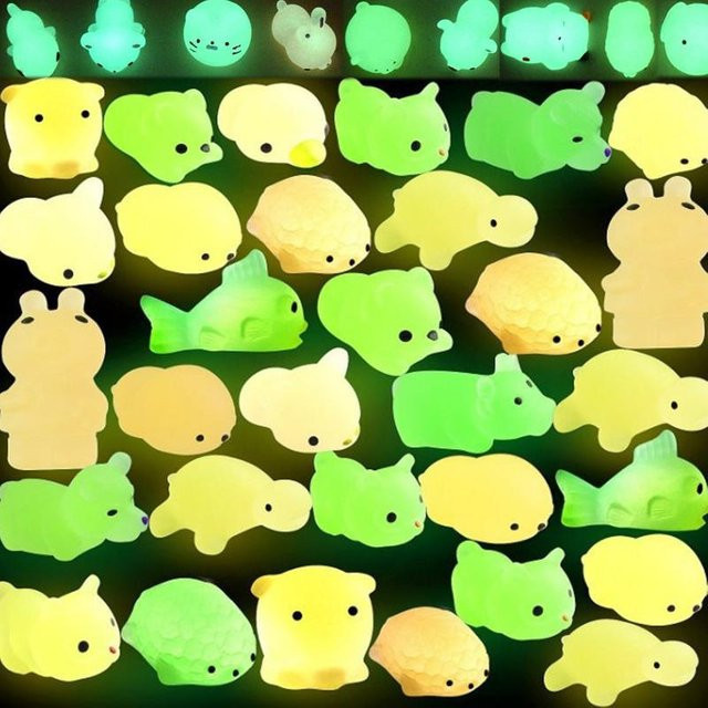 Topmix Mochi Squishy Spielzeug, leuchtet im Dunkeln, green - Bild 1
