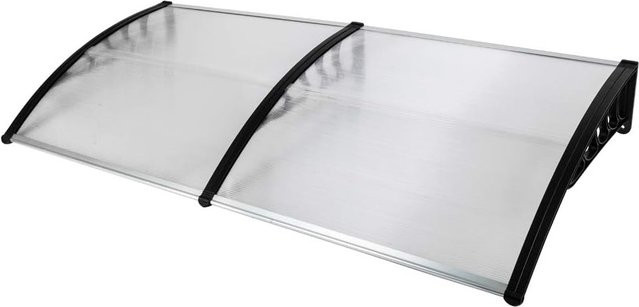 XXL Design-Vordach mit transparentem Polycarbonat, Breite: 200 cm, Tiefe: 100 cm - Bild 1