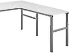 Treston Winkelanbautisch TP 510K für Arbeitstische der Serien TP & TPH, Farben: Weiß und Grau, B: 100 cm, T: 50 cm - Bild 1
