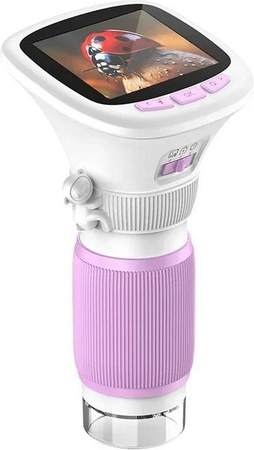 Meiteai-All Handheld-Mikroskop für Kinder mit 2,4-Zoll-HD-Bildschirm violett
