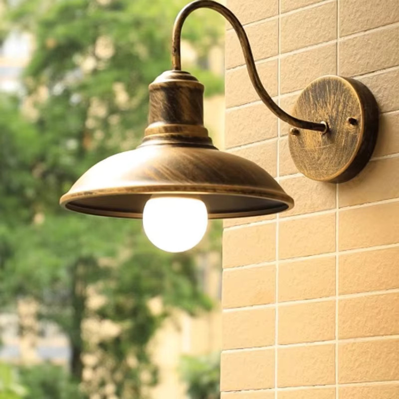 L-MANG Wandleuchte im Retro-Loft-Industriedesign aus Metall in Bronze und Braun für Bar, Café und Flur - Bild 2