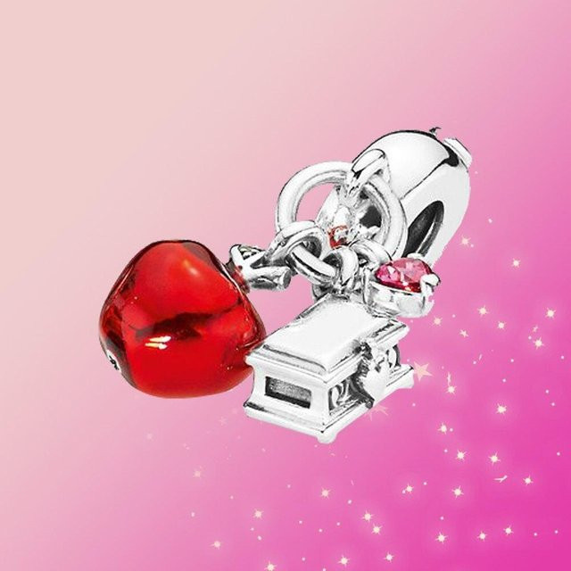 Allbestart Charm-Anhänger Schneewittchen, 925 Silber, Kristall, Damen - Bild 1