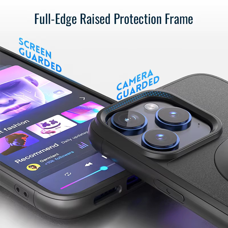 Stoßfeste iPhone Hülle mit Quad-Style Lock-in Design für Bike und Moto Mount, Farbe: Schwarz - Bild 2