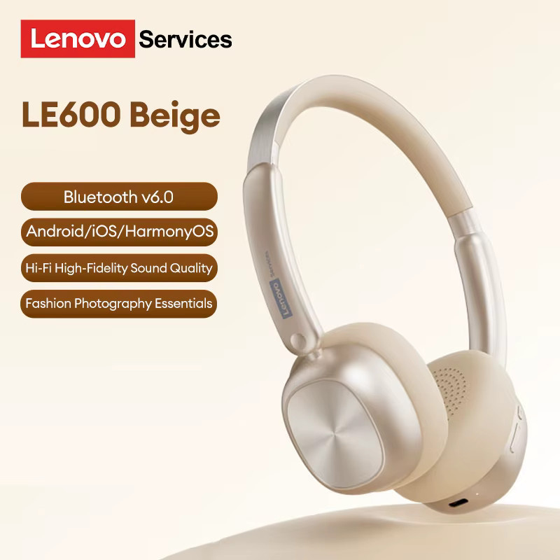 Lenovo LE600 Kabellose Over-Ear Bluetooth Kopfhörer mit Aktiver Geräuschunterdrückung ANC in Schwarz - Bild 5