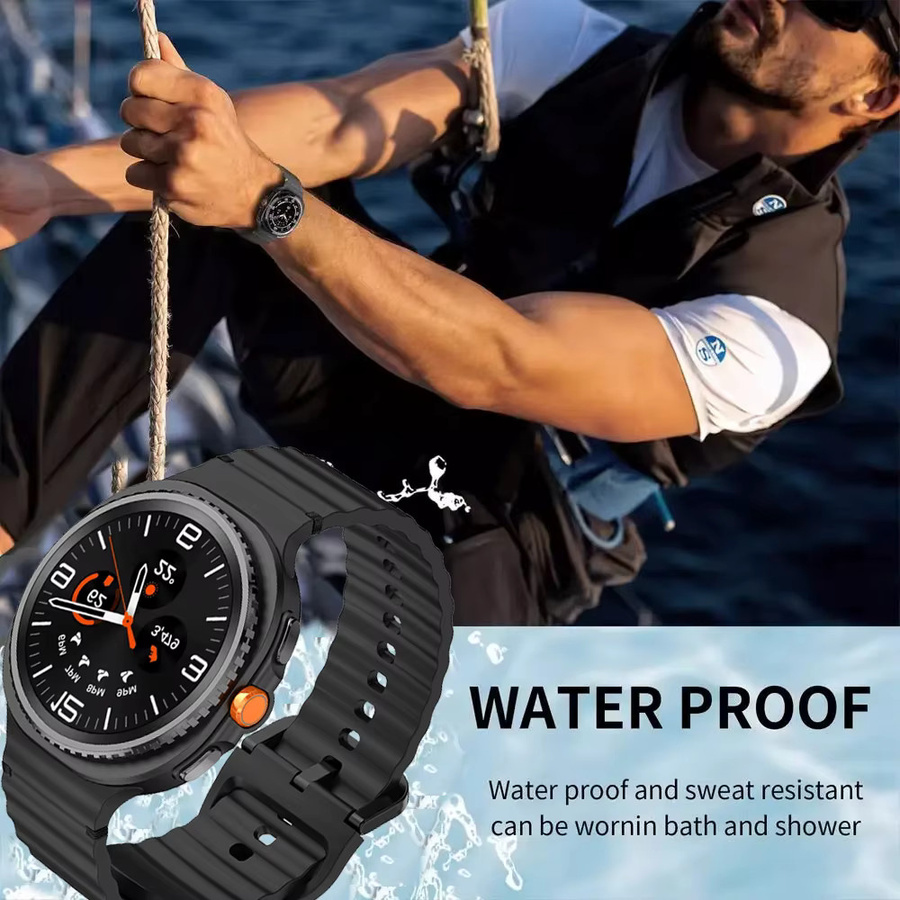 Samsung Uhrenarmband Silikon, Schwarz, Unisex - Bild 3