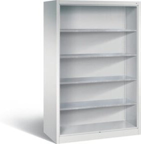 C+P Stahlregal Acurado mit Rückwand, Farbe: Lichtgrau, H x B x T: 195 x 120 x 60 cm - Bild 1