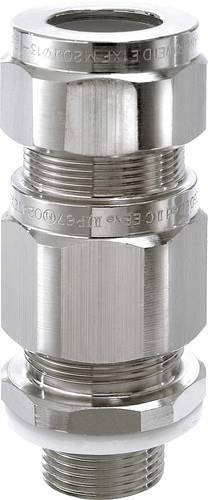 WISKA ATEX-Verschraubung mit Einzeladerschirmung M25x1,5 inklusive Gegenmutter aus vernickeltem Messing in Silber - Bild 1