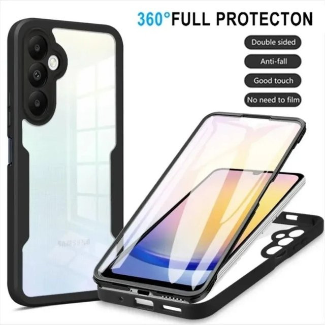 Transparente 360-Grad-Ganzkörper-Handyhülle für Samsung Galaxy S26 S25 Ultra Plus Edge FE A57 A56 und weitere Modelle in Blau - Bild 1