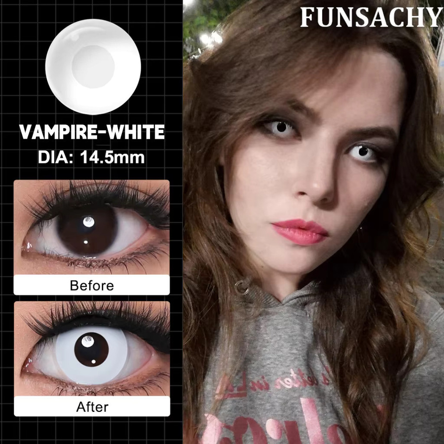FUNSACHY Kontaktlinsen, Schwarz Weiß, Unisex - Bild 2