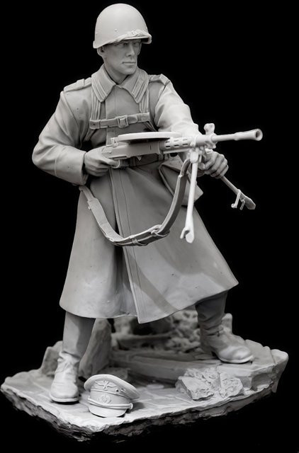 MEEKLION MODEL Sowjetischer Maschinengewehrschütze, Modellbausatz, 75-mm, Militär - Bild 1