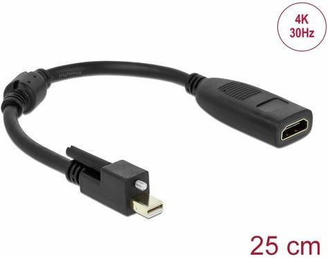 Delock Mini-DisplayPort auf HDMI Adapter 4K Aktiv in Schwarz (62640) - Bild 1