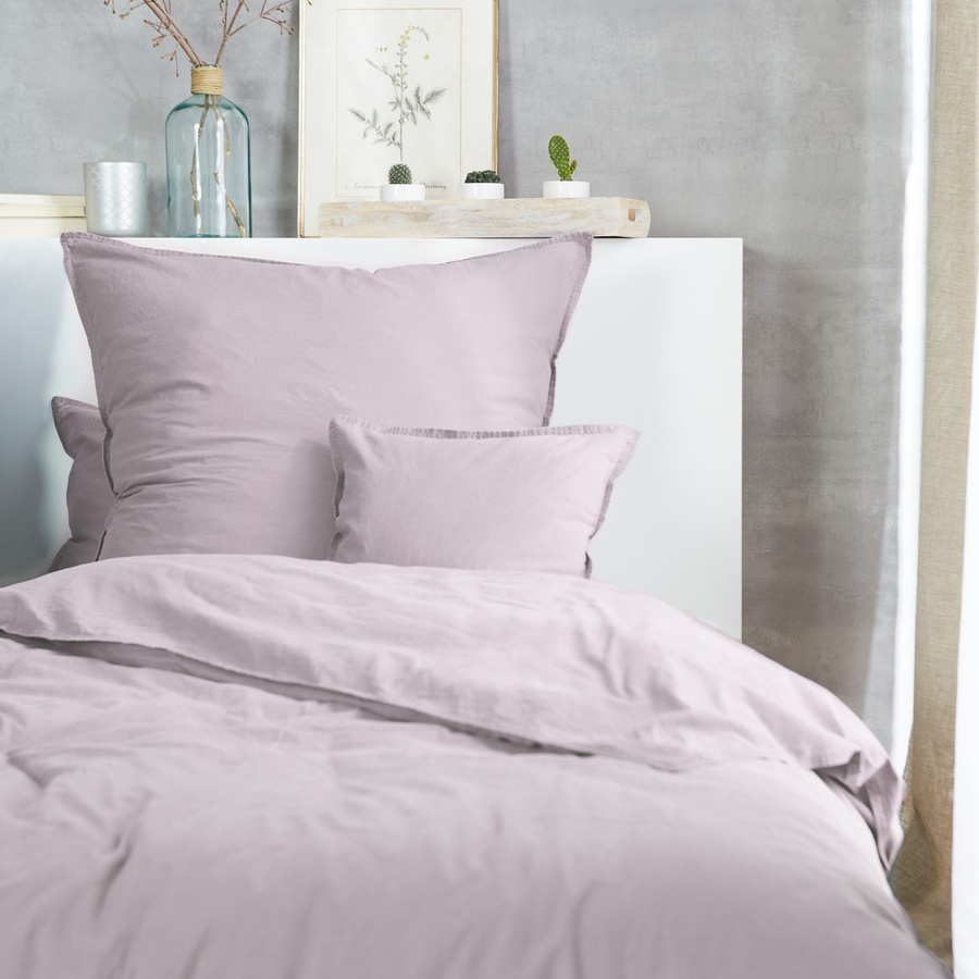Hahn Renforce Bettwäsche aus Baumwolle mit Bettbezug und Kissenbezügen in Blass-Rosa, B/H: 240 x 220 cm, Kissen: 80 x 80 cm - Bild 1