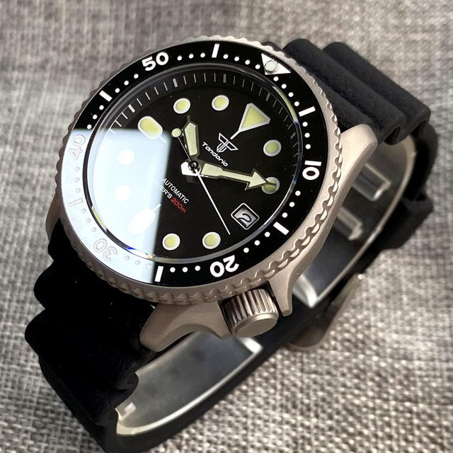Tandorio Armbanduhr Titan, Automatik, Schwarz, Keramiklünette, 38 mm, Herren - Bild 1