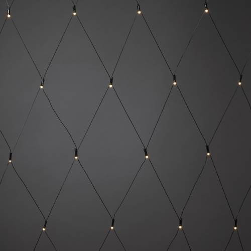 Konstsmide Lichtervorhang Außen 40 LED Warmweiß gefrostet mit Timer und Lichtsensor B x H: 80 cm x 80 cm - Bild 1