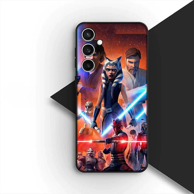 Handyhülle mit Yoda und Darth Vader Design für Samsung Galaxy S22 S21 S20 FE Ultra Plus A17 A16 A15 A25 A57 A37 in Multicolour - Bild 1
