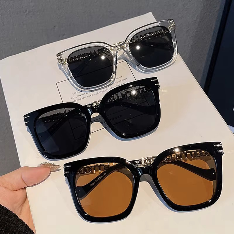 DIXSG DS-2324 Sonnenbrille, quadratisch, Vollrand, Kunststoff, schwarz, Damen - Bild 2