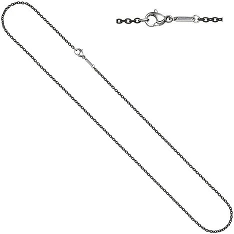 Colfem Rundankerkette Edelstahl, grau lackiert, 42 cm, Unisex - Bild 1