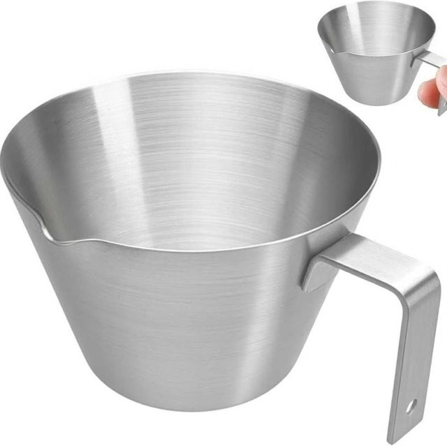FEB.WIND Espresso-Messbecher aus Edelstahl mit Skala und V-förmigem Auslauf, Silber - Bild 1