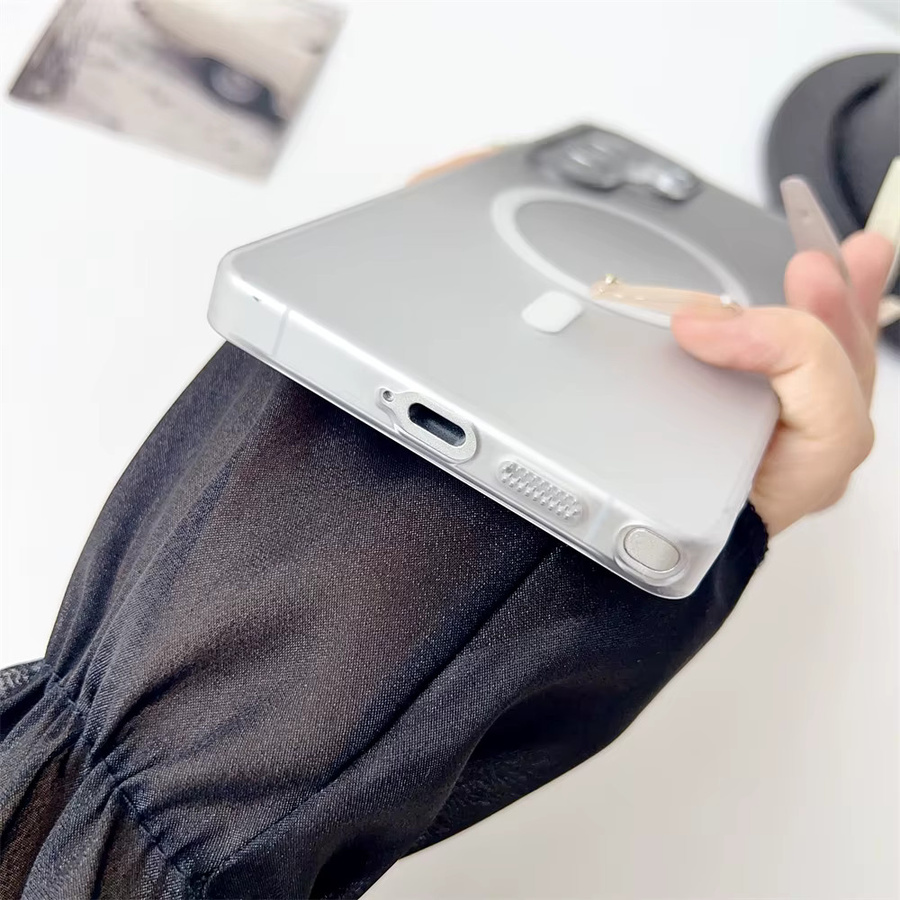 MagSafe Magnetische Schutzhülle mit Farbverlauf und mattem Finish für Samsung Galaxy S26 S25 S24 S23 Ultra Plus FE A17 A56 A55 A16 in Transparent Multicolour - Bild 4