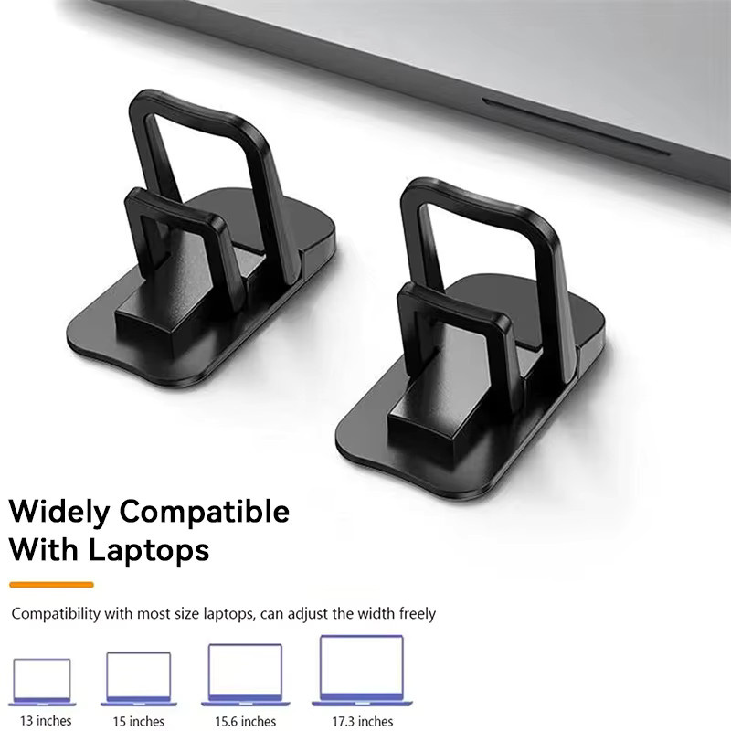 DIXSG Tragbares Laptop-Ständer Set aus 2 Stück, faltbare Computer-Tastaturhalter zur Kühlung, Schwarz und Silber - Bild 5