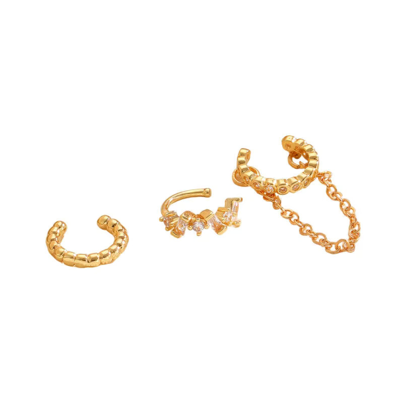 Sharelucky Schmuck-Set, Kette, Ohrclip, 3-teilig - Bild 3
