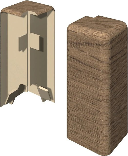 Egger Außenecke Kubisch Nussbaum Braun 2 Stück Höhe: 6 cm - Bild 1