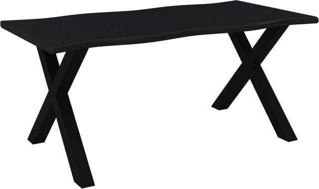 Bessagi Home Esstisch Laurel in Schwarz, moderner rechteckiger Esstisch aus MDF und Metall, B/T/H: 180 x 90 x 76 cm - Bild 1