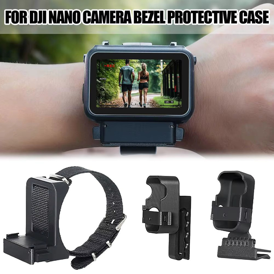 DJI Nano Action Kamera Schutzhülle mit Handschlaufe Erweiterung in Schwarz - Bild 3