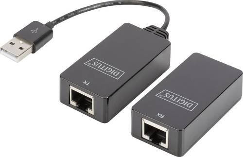 Digitus USB 1.1 CAT Extender-Set über RJ45 Netzwerkkabel, 45 m, Schwarz - Bild 2