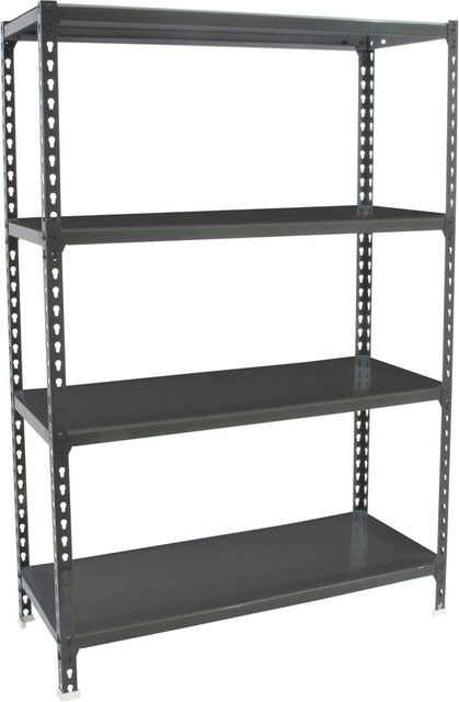 PROREGAL Schwerlastregal Mid Metal Shark in Anthrazit, H x B x T: 150 x 120 x 50 cm, mit verstellbaren Fachböden aus Metall - Bild 1