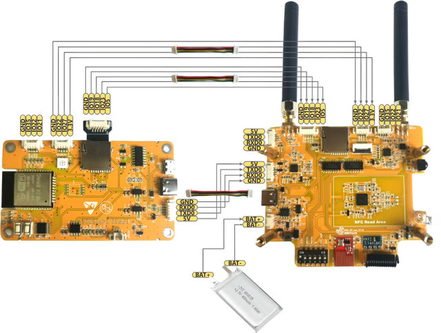 Heltec Automation NM-RF-Hat Drahtloses Multiband-Kommunikations-Erweiterungsmodul für ESP32 Bruce CYD CC1101 nRF24 PN532 Infrarot TX RX 433M OOK in Multicolor - Bild 1