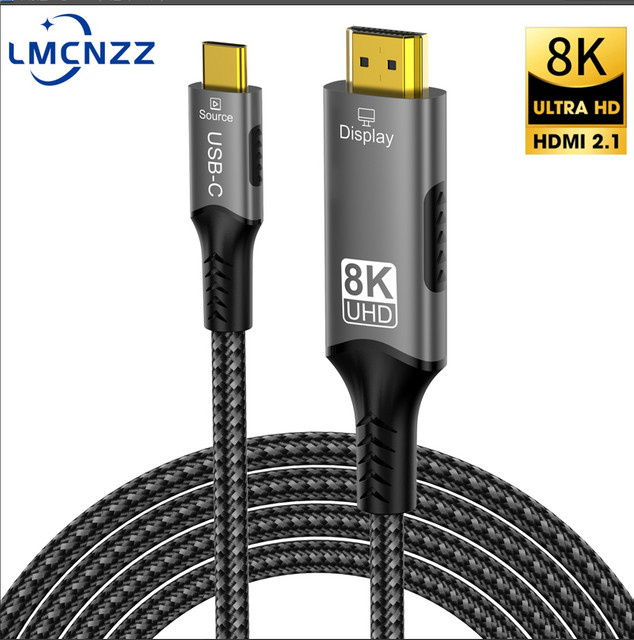 FDBOY USB C auf HDMI 2.1 Kabeladapter für 8K 60Hz und 4K, Thunderbolt 3 kompatibel mit MacBook Pro, iPad Pro und Laptop - Bild 1