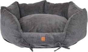 Pet & Co. Hundebett Ronny Cord Luxus Sofa grau mit abnehmbarem Bezug